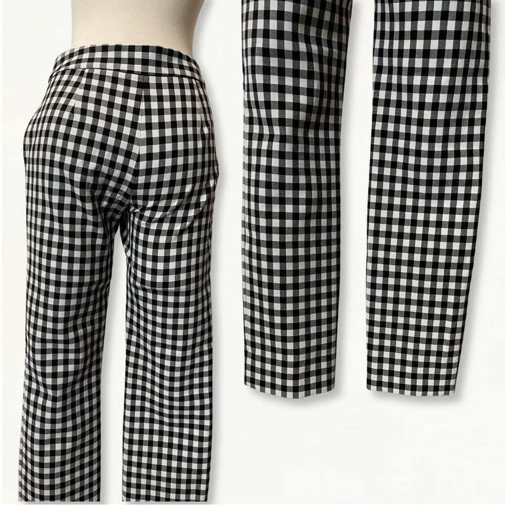 NWOT Diane von Furstenberg Genesis Gingham Pants Women’s Size 0 - Picture 7 of 15